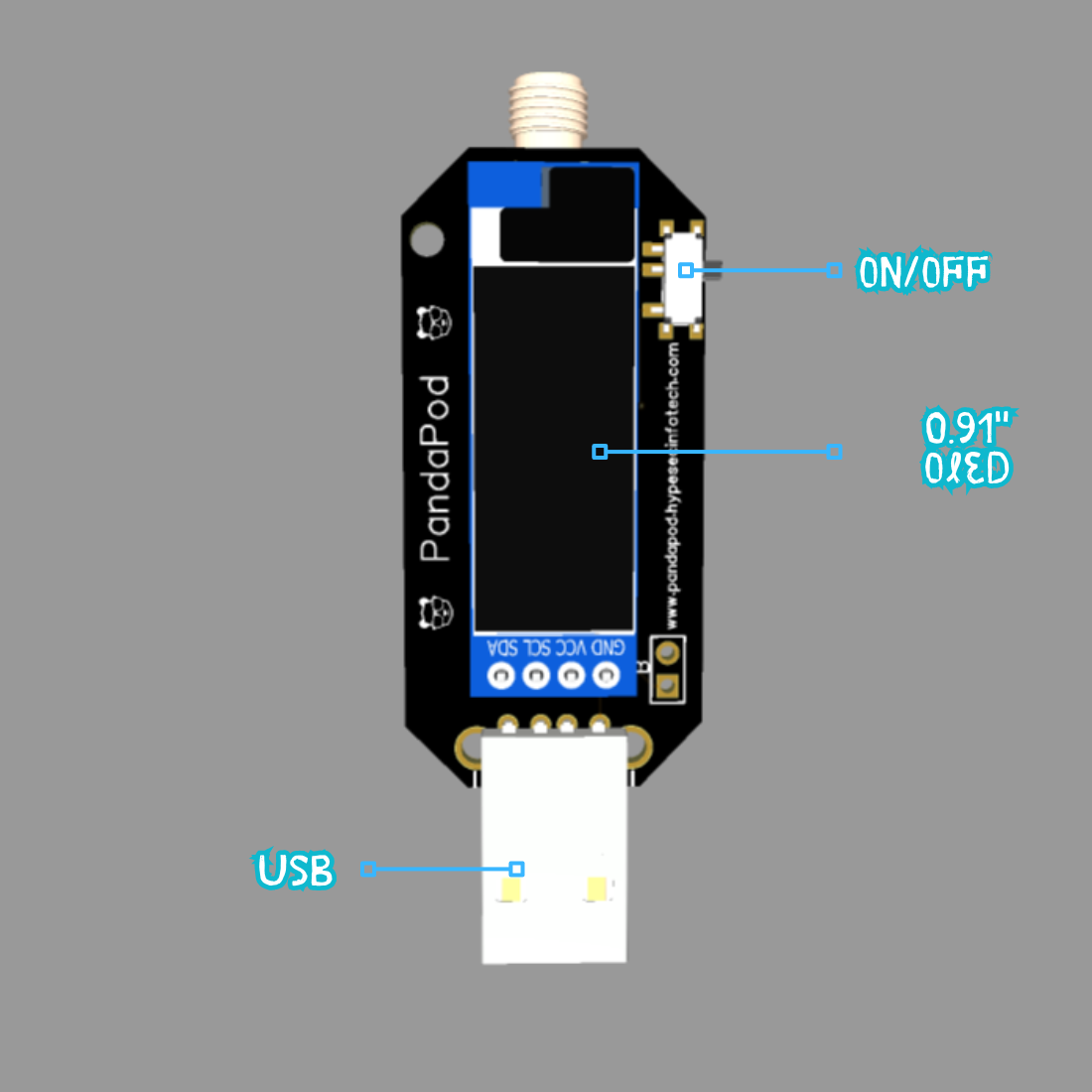 On a Blue background, a Wacom and a mouse.